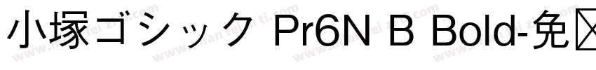 小塚ゴシック Pr6N B Bold字体转换